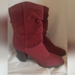 Rampage womens burgundy red ankle boot size 9M